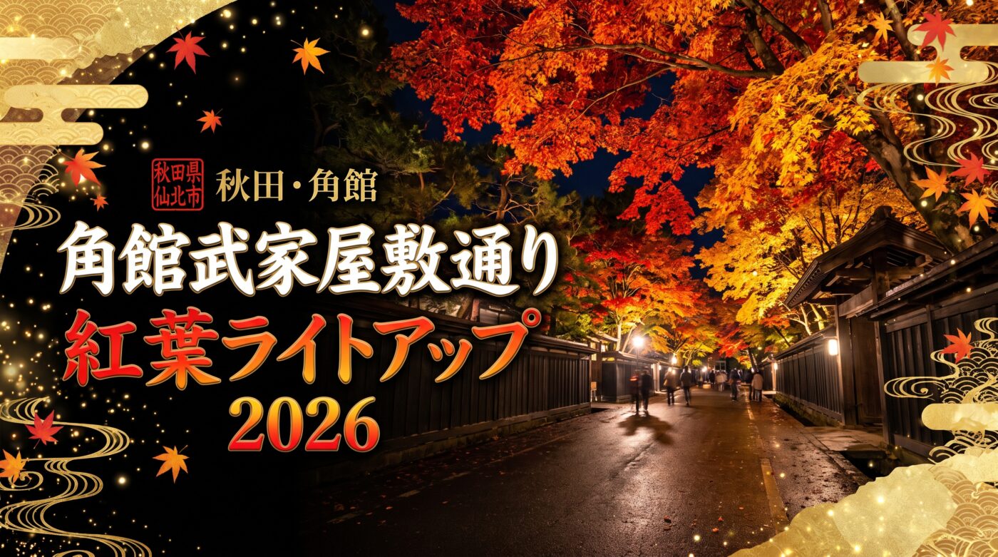 角館武家屋敷通り紅葉ライトアップ2026アイキャッチ